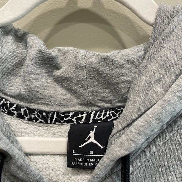 Air Jordan Jumpman Men’s Zip Up Hoodie in Gray - Size: Large - Picture 4 of 7